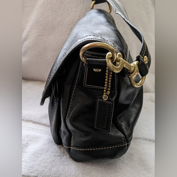 COACH Legacy Black Leather Hobo Ali Handbag - Picture 7 of 10